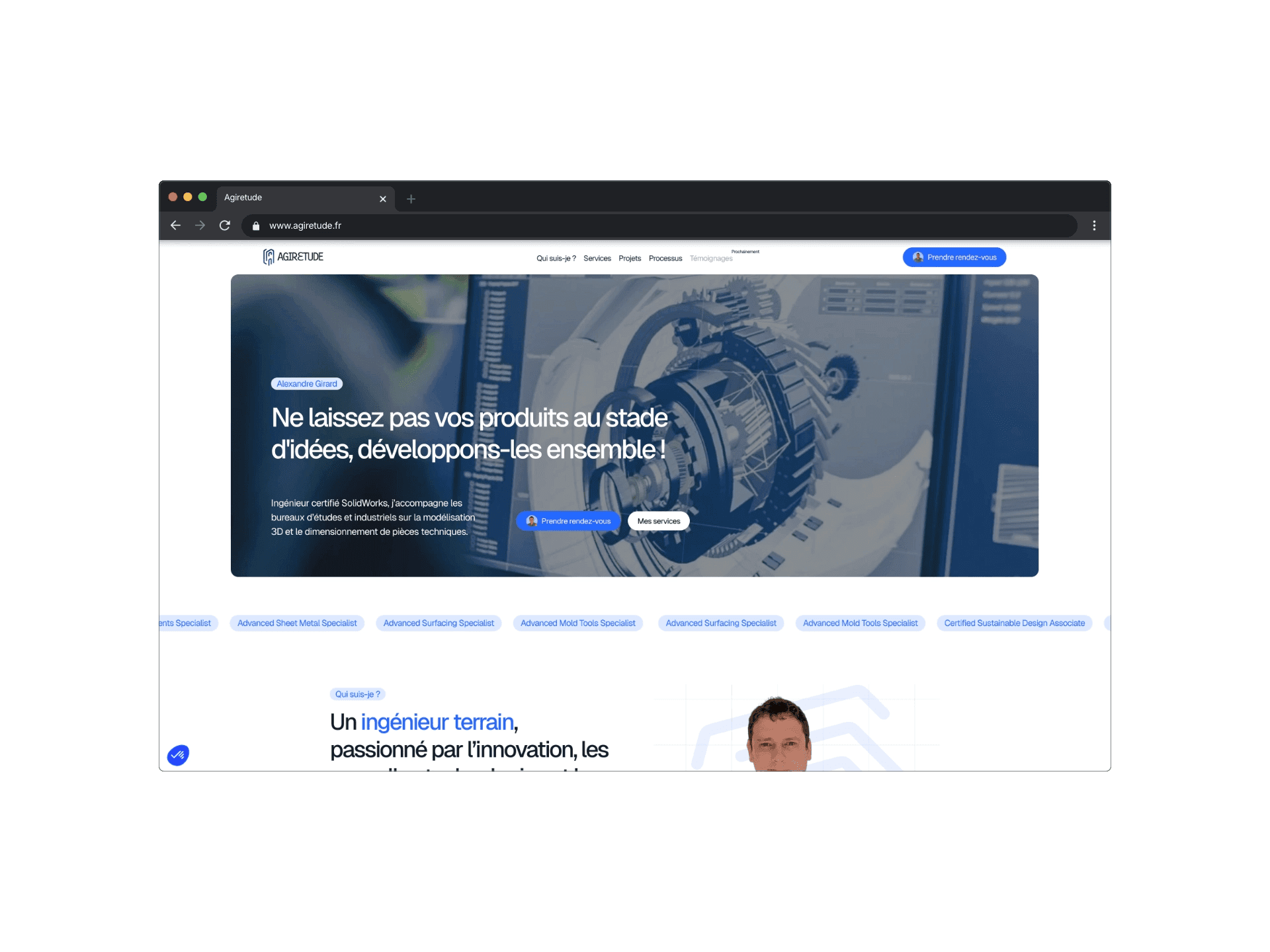 Agiretude - Projet Webflow