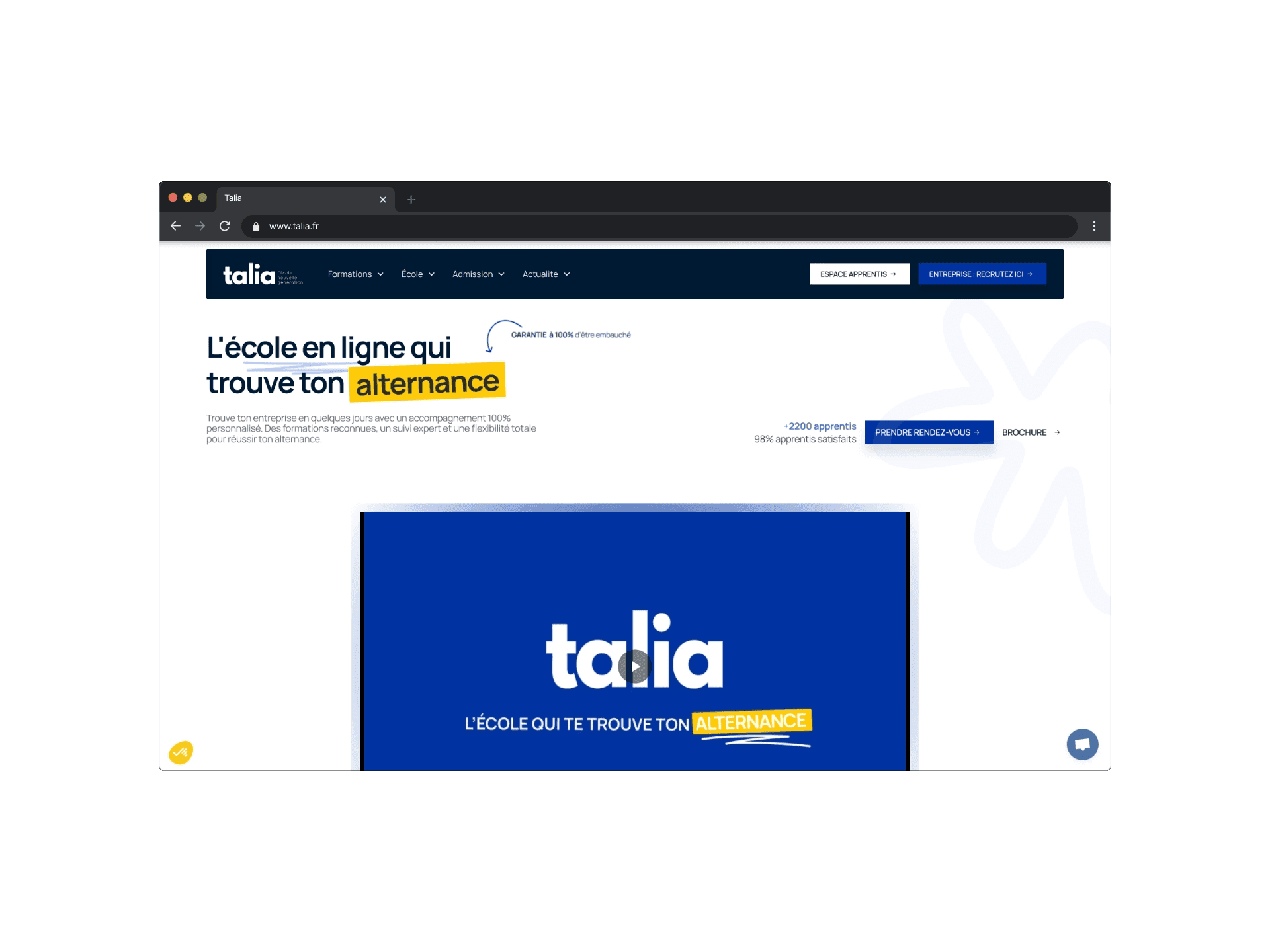 Talia - Projet Webflow