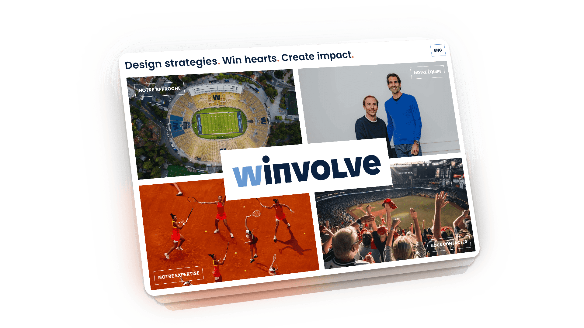 Landing page Winvolve pour l'engagement des communautés avec animations GSAP